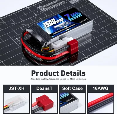 Batterie LiPo 2S 1500 mAh, lot de 2 – image 3