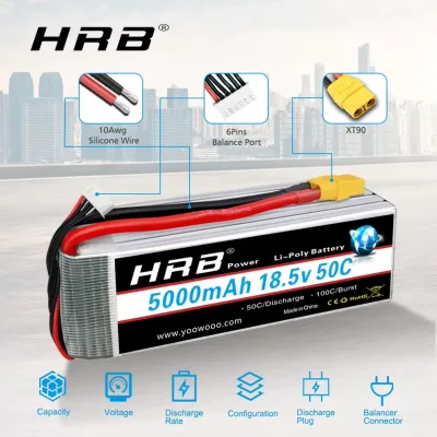 Batterie LiPo 5000 mAh prise en T – image 3