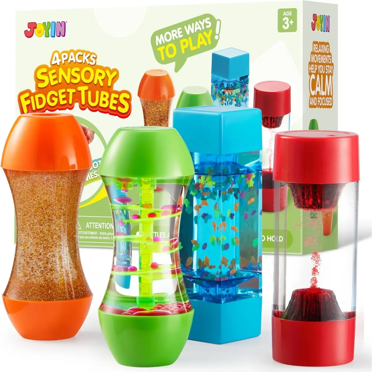 Lot de 4 tubes sensoriels pour enfants
