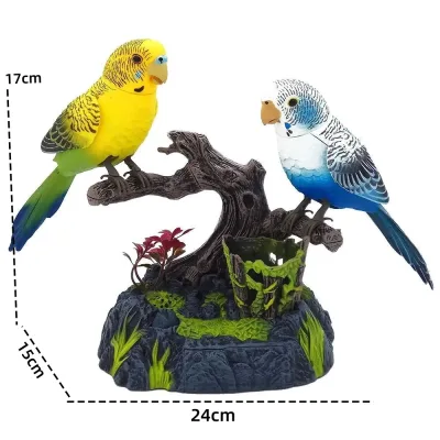 Oiseau électronique interactif en résine – image 3