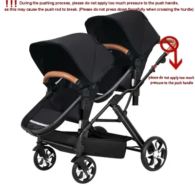 Poussette double pliable pour jumeaux – image 2