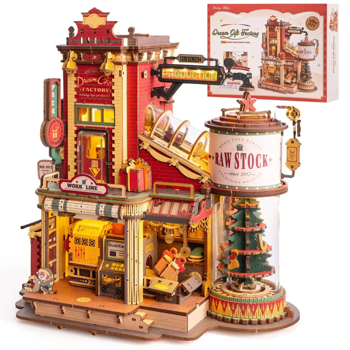 Puzzle 3D en bois fabrique de cadeaux