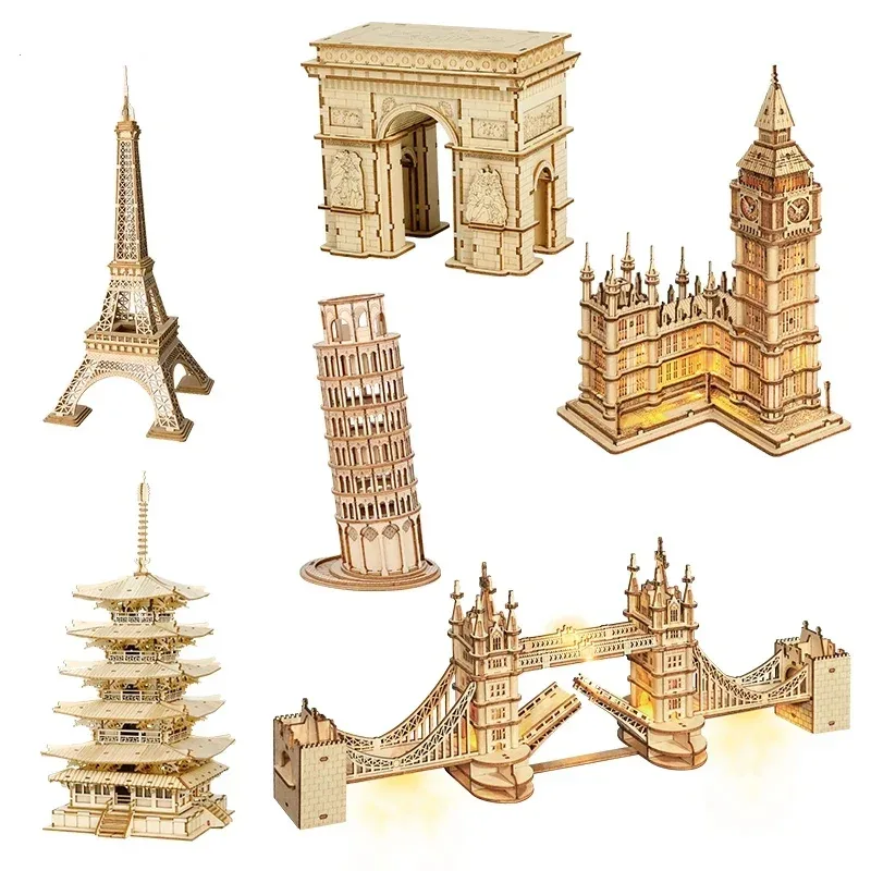 Puzzle 3D en bois Tower Bridge et Big Ben