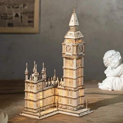 Puzzle 3D en bois Tower Bridge et Big Ben – image 3