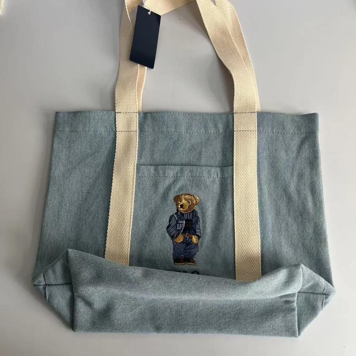Sac à couches fourre-tout en tissu brodé