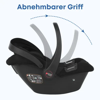 Siège auto bébé coque allongée – image 3