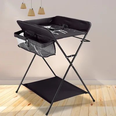 Table à langer pliante noire – image 2
