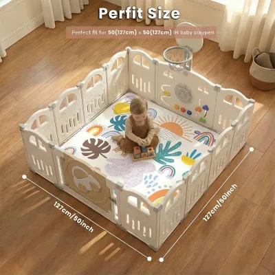 Tapis de jeu bébé en mousse, surface douce – image 2