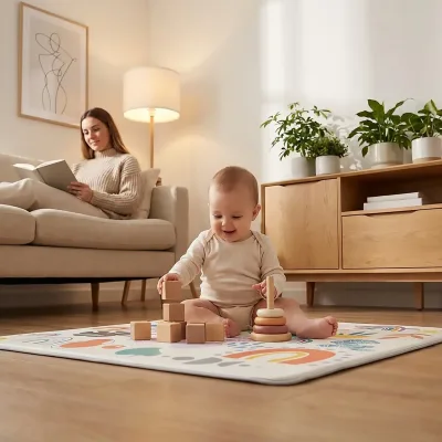 Tapis de jeu bébé en mousse, surface douce – image 3