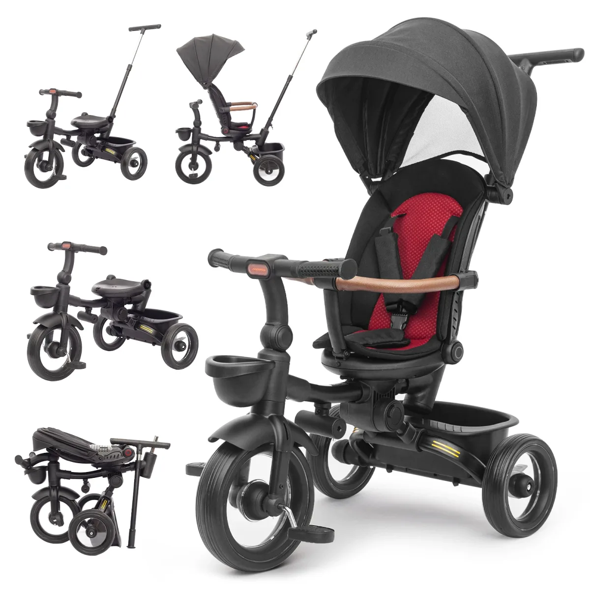 Tricycle poussette pliable 7 en 1